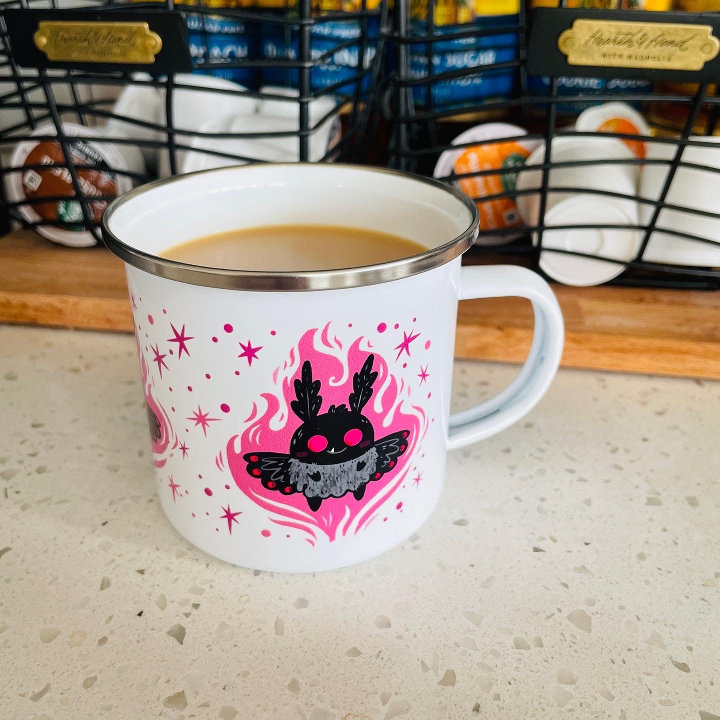 Mothman Enamel Mug -12oz