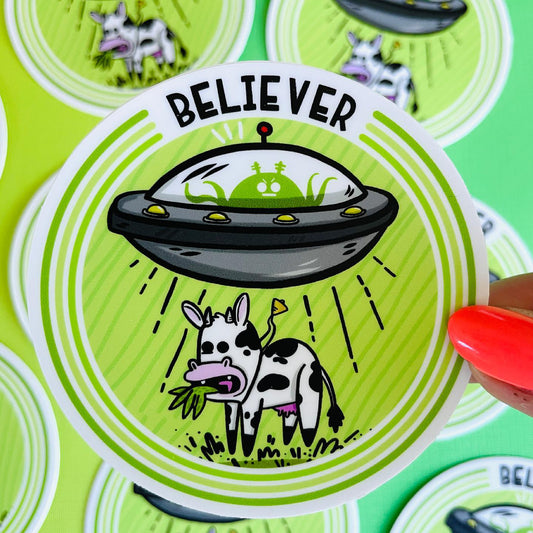 UFO Believer Vinyl Sticker