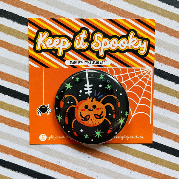 Spooky Spider Button / Magnet