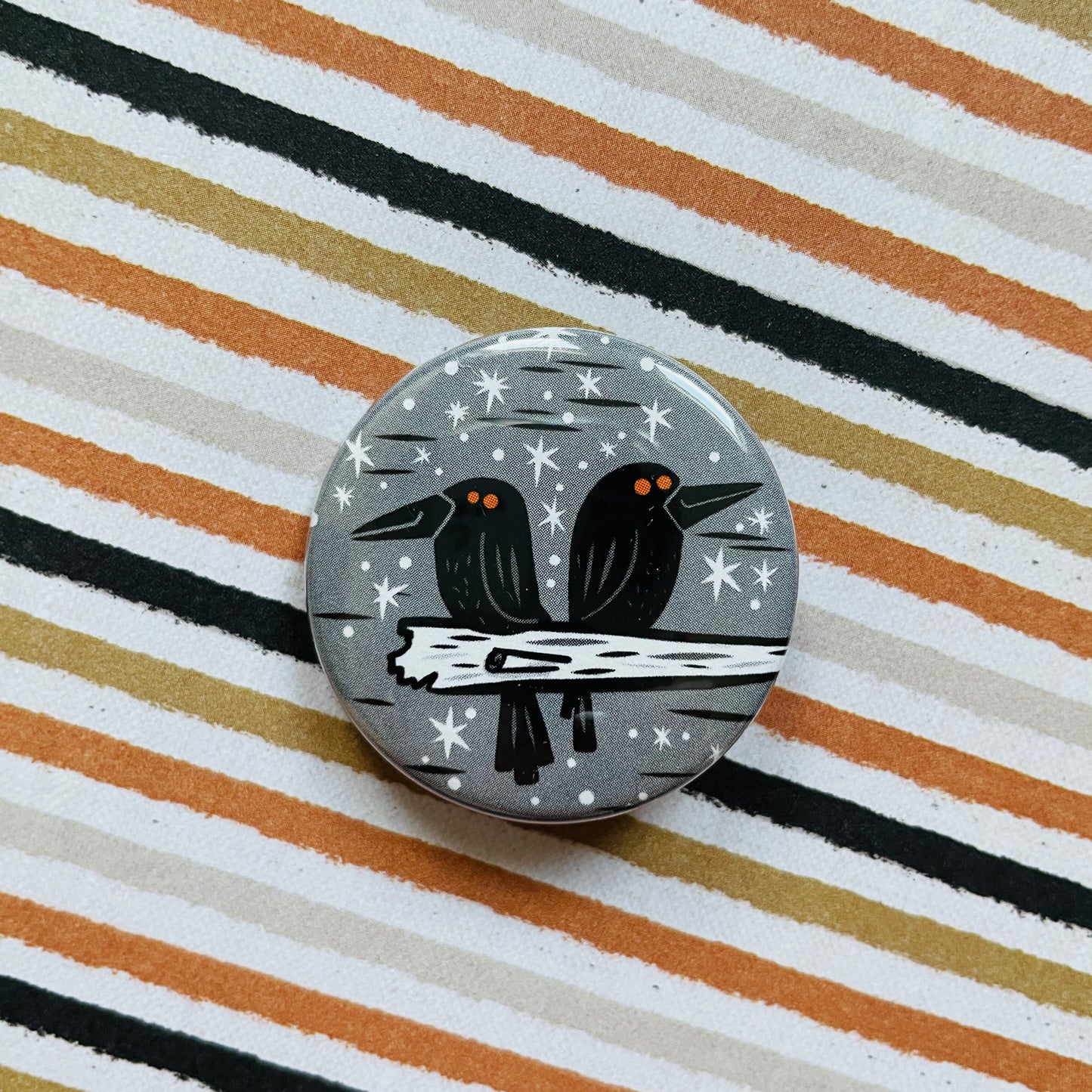 Crow Duo Button / Magnet