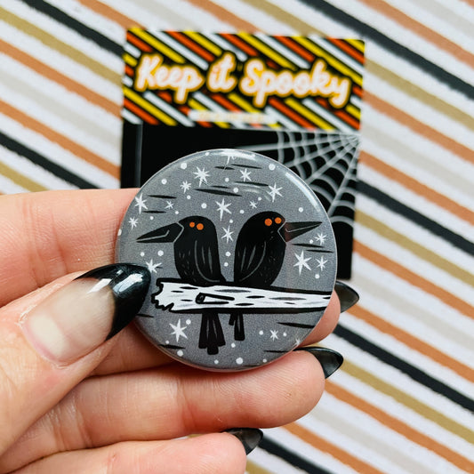 Crow Duo Button / Magnet