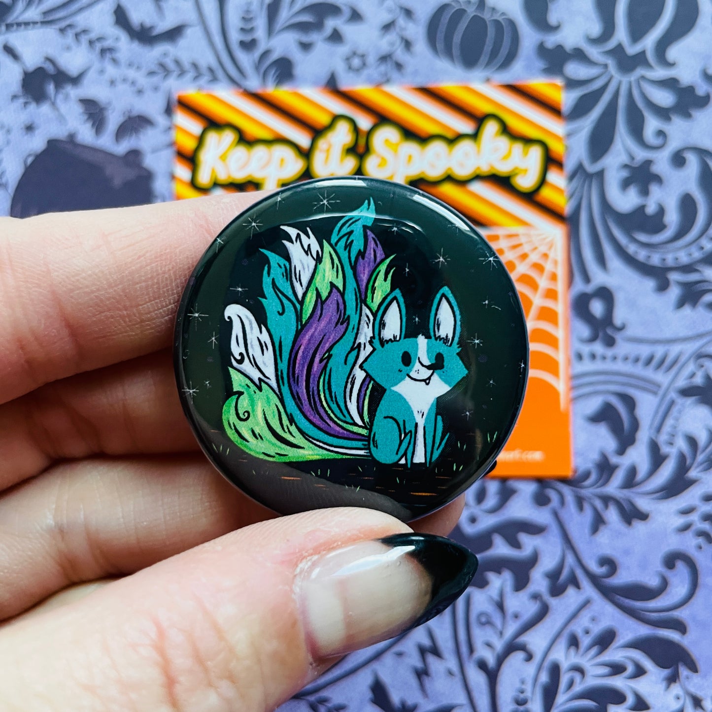 Ninetails Yokai Button / Magnet