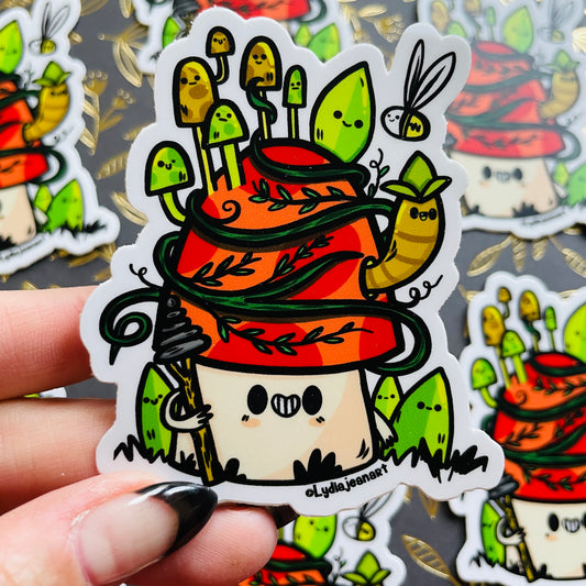 Mushroom Warrior Sticker