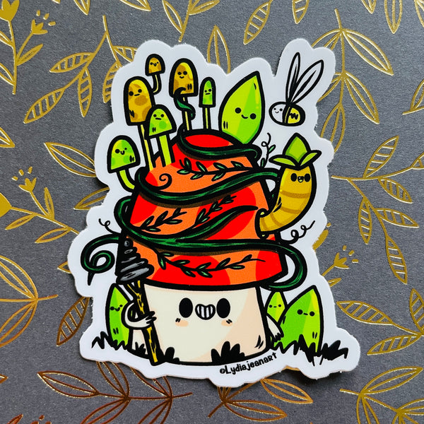 Mushroom Warrior Sticker