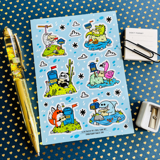 Mail Friends Sticker Sheet