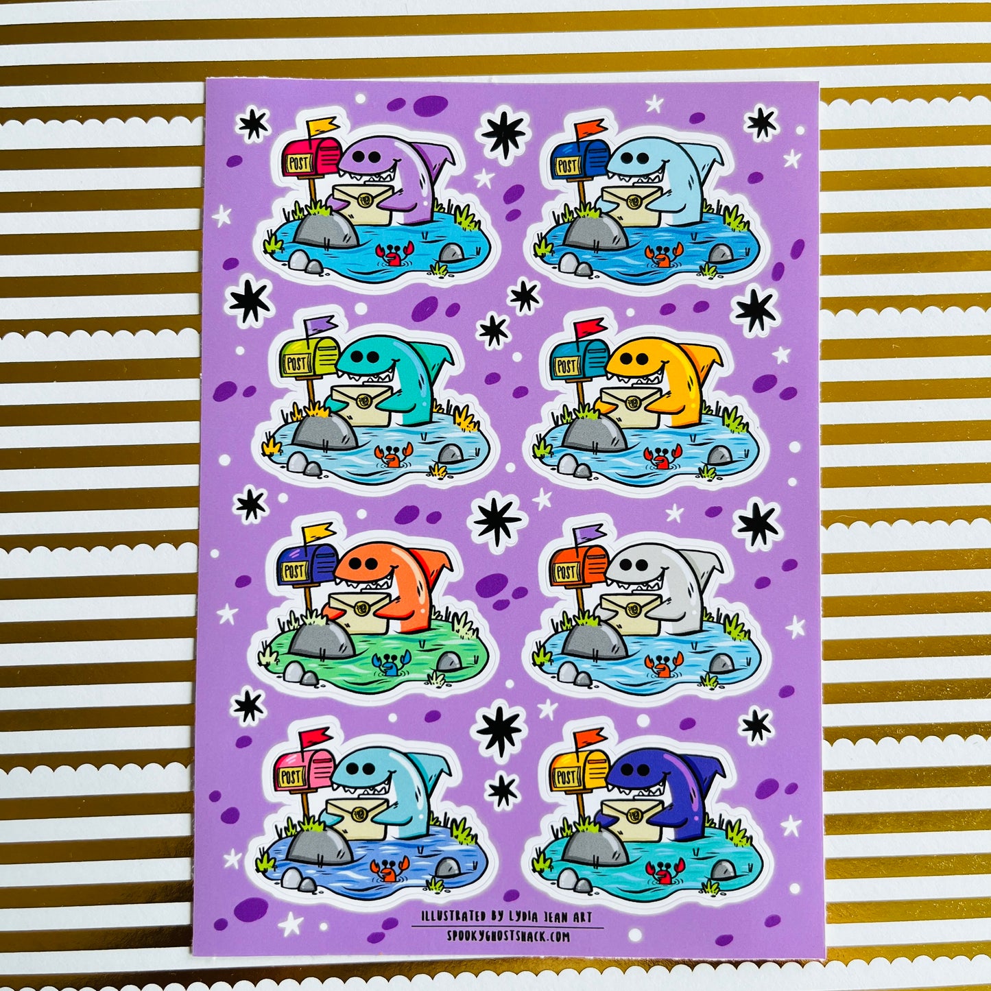 Shark Attack Sticker Sheet