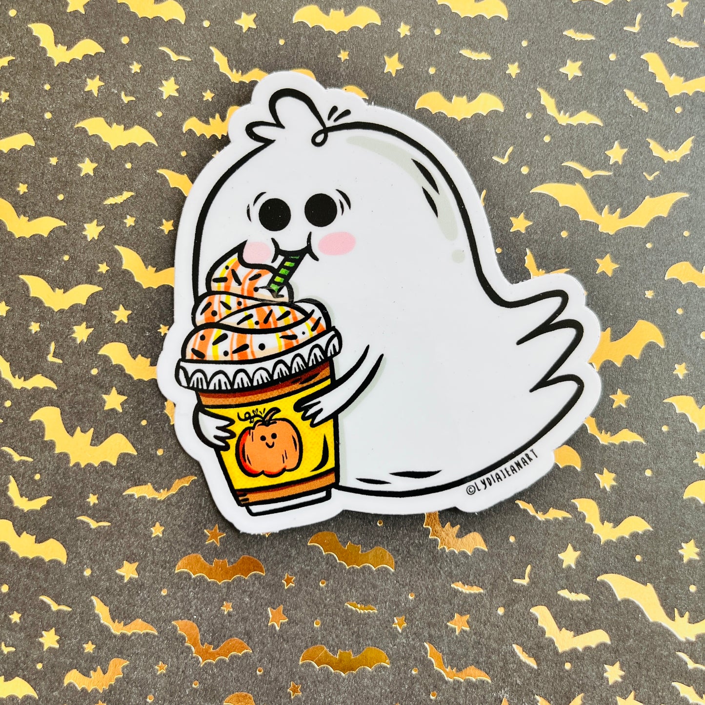 Pumpkin Spice Ghostie Vinyl Sticker