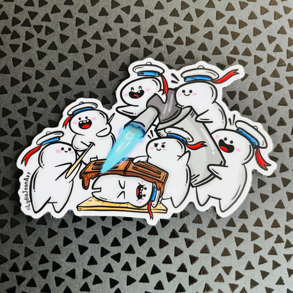 Jumbo Naughty Marshmallow Babies Vinyl Sticker
