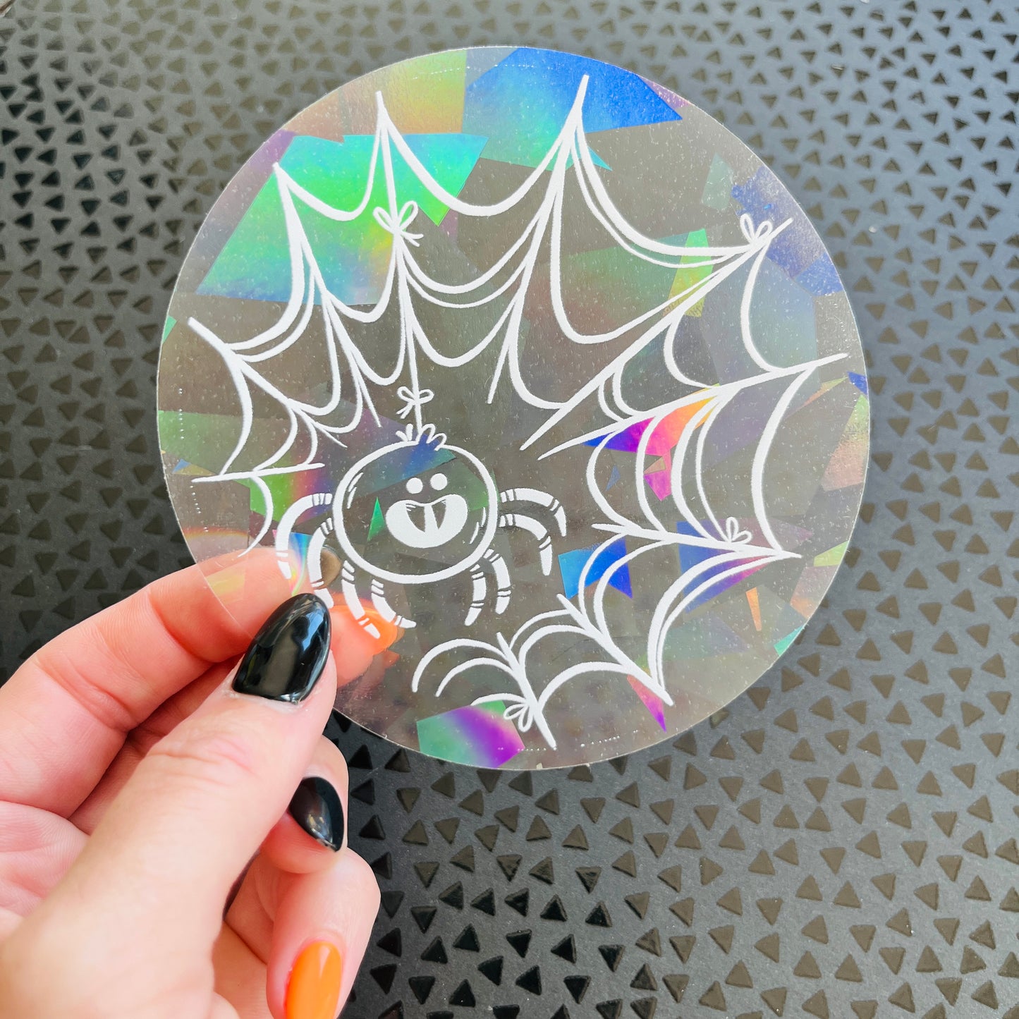 Rainbow Maker Spiderweb Vinyl Sticker