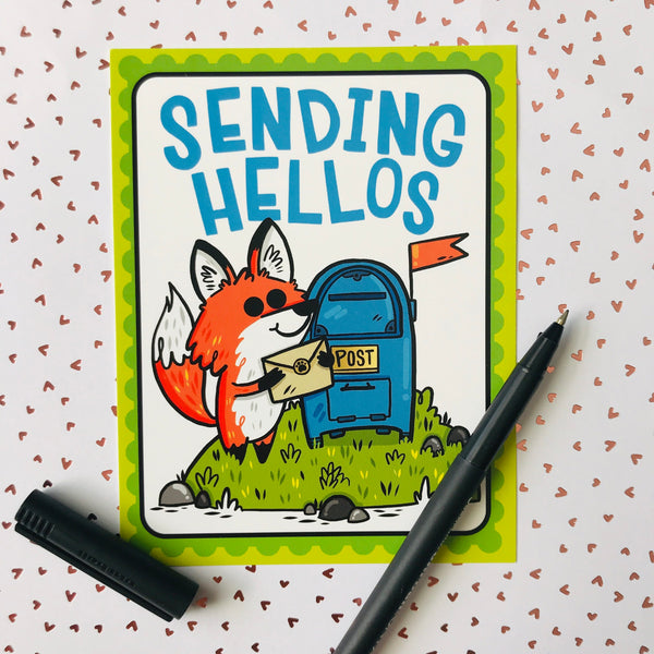 Sending Hellos Postcard Set