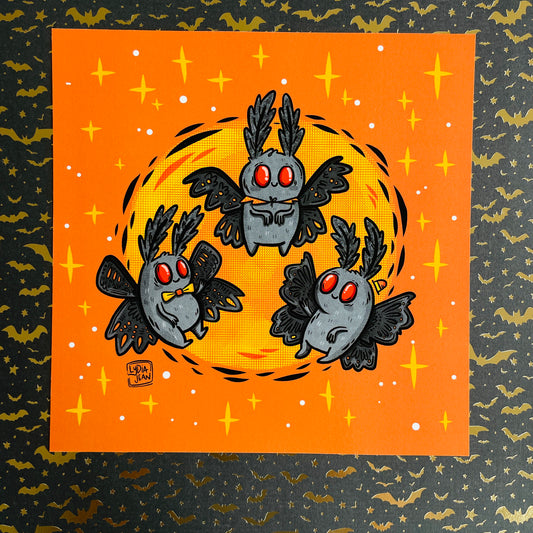 Mothman Trio Art Print