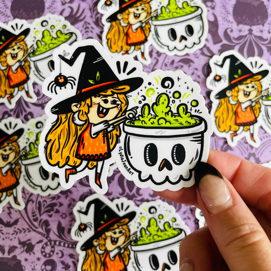 Little Witch Vinyl Sticker