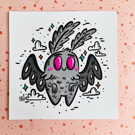 "Mothman in the Sky with Diamonds" Art Print