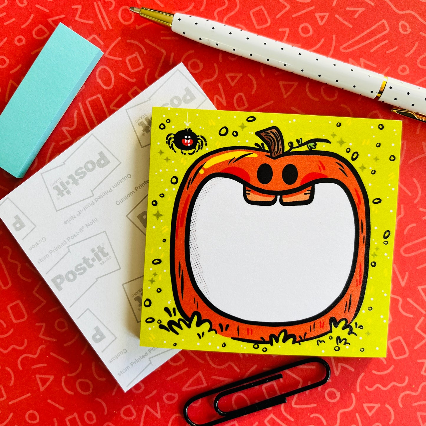 Pumpkin Mouth Post It Sticky Notes