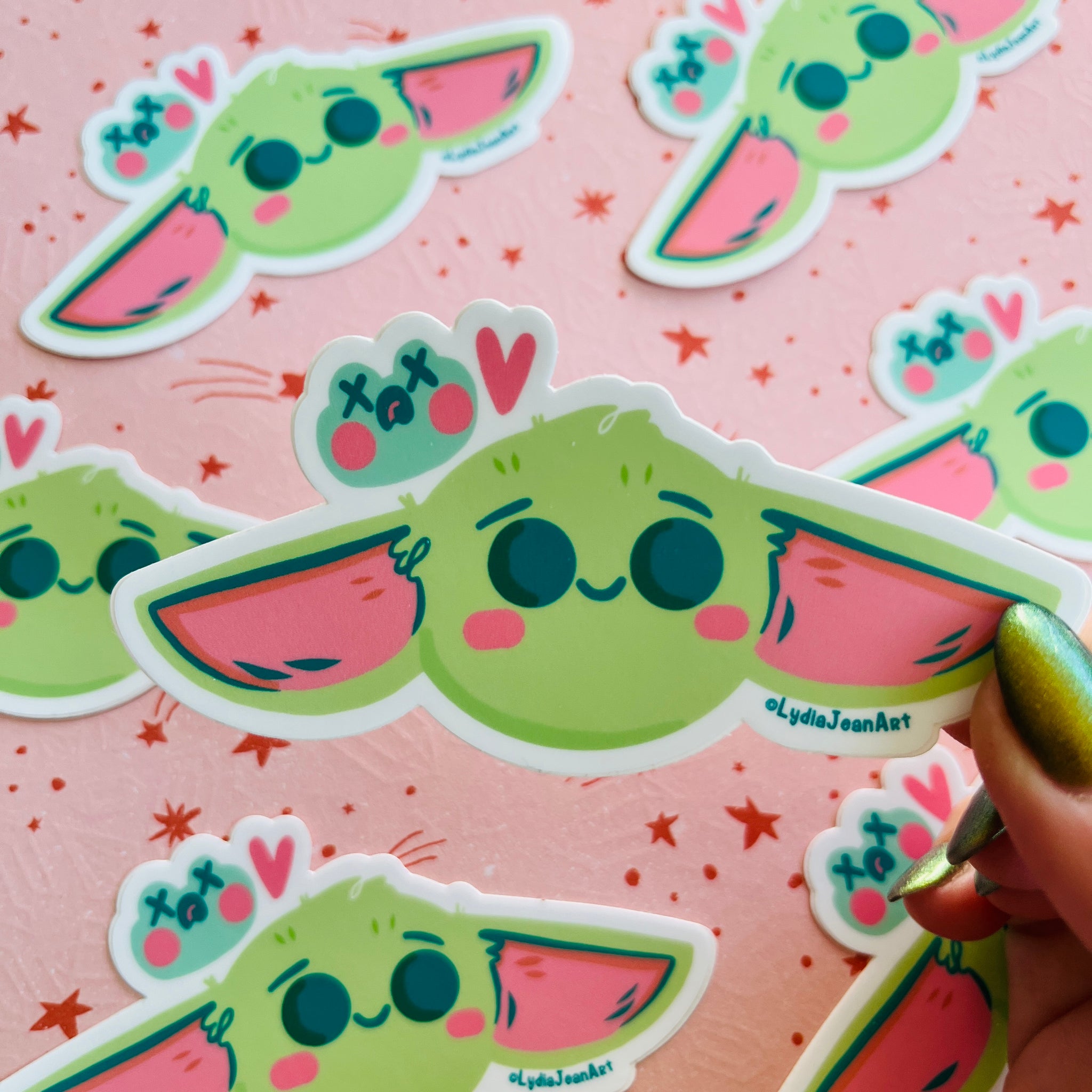 Space Gremlin & Frog Faces Vinyl Sticker