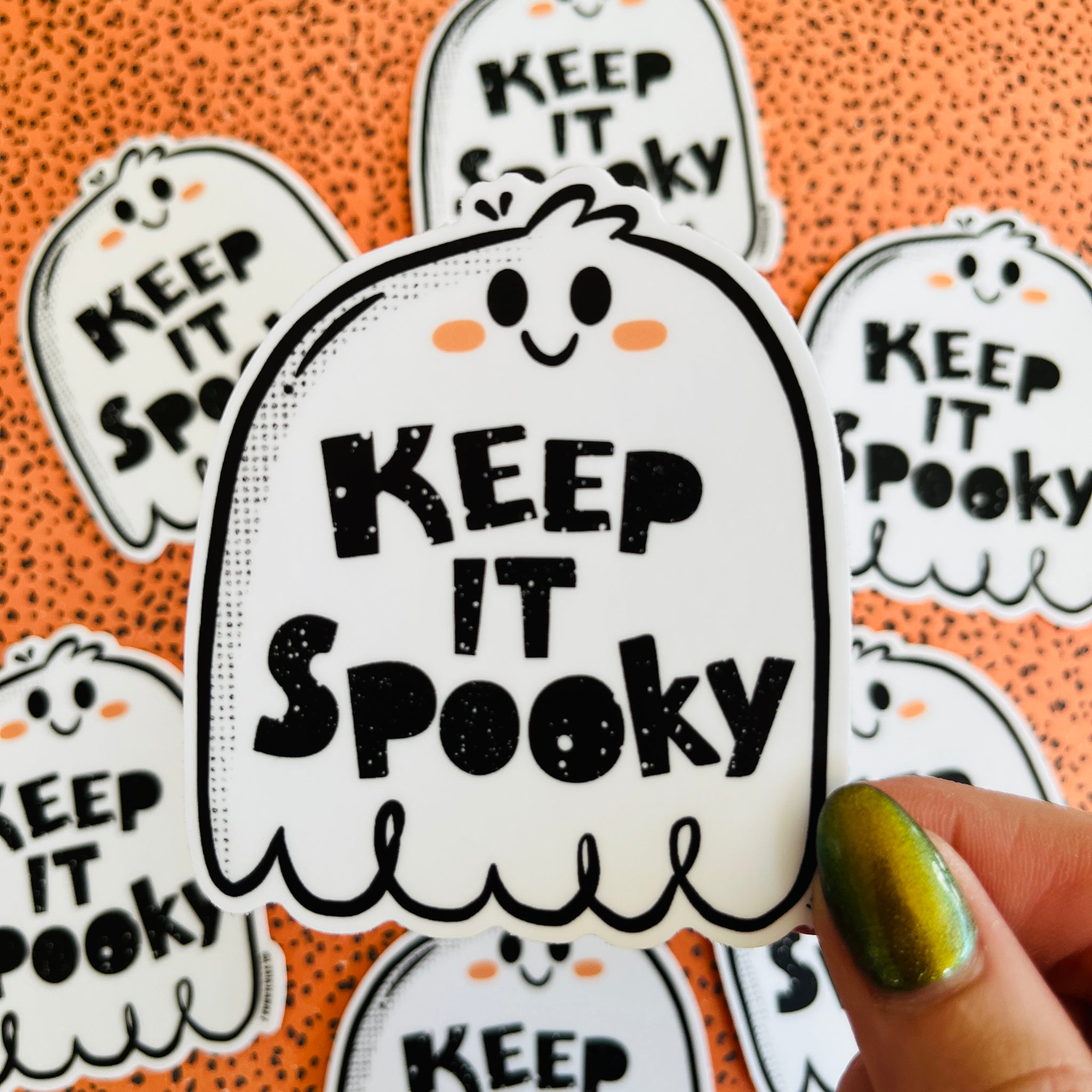 Keep It Spooky Ghost Vinyl Sticker