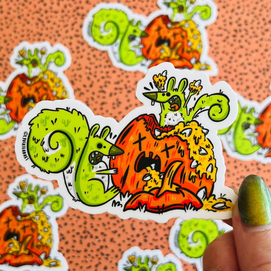 Zombie Squirrels Vinyl Sticker