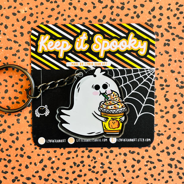 Pumpkin Spice Ghostie Acrylic  Keychain