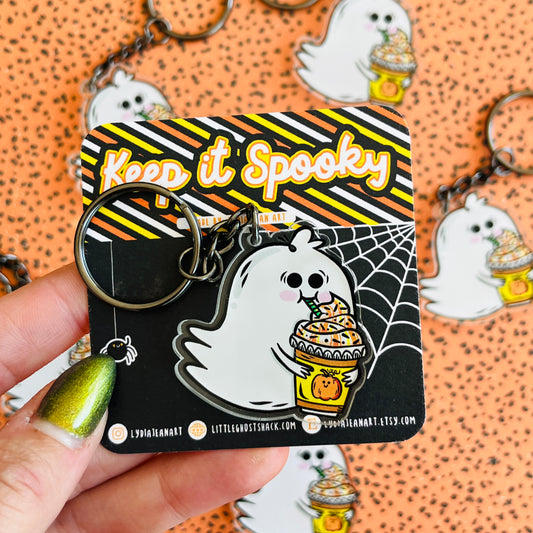 Pumpkin Spice Ghostie Acrylic  Keychain