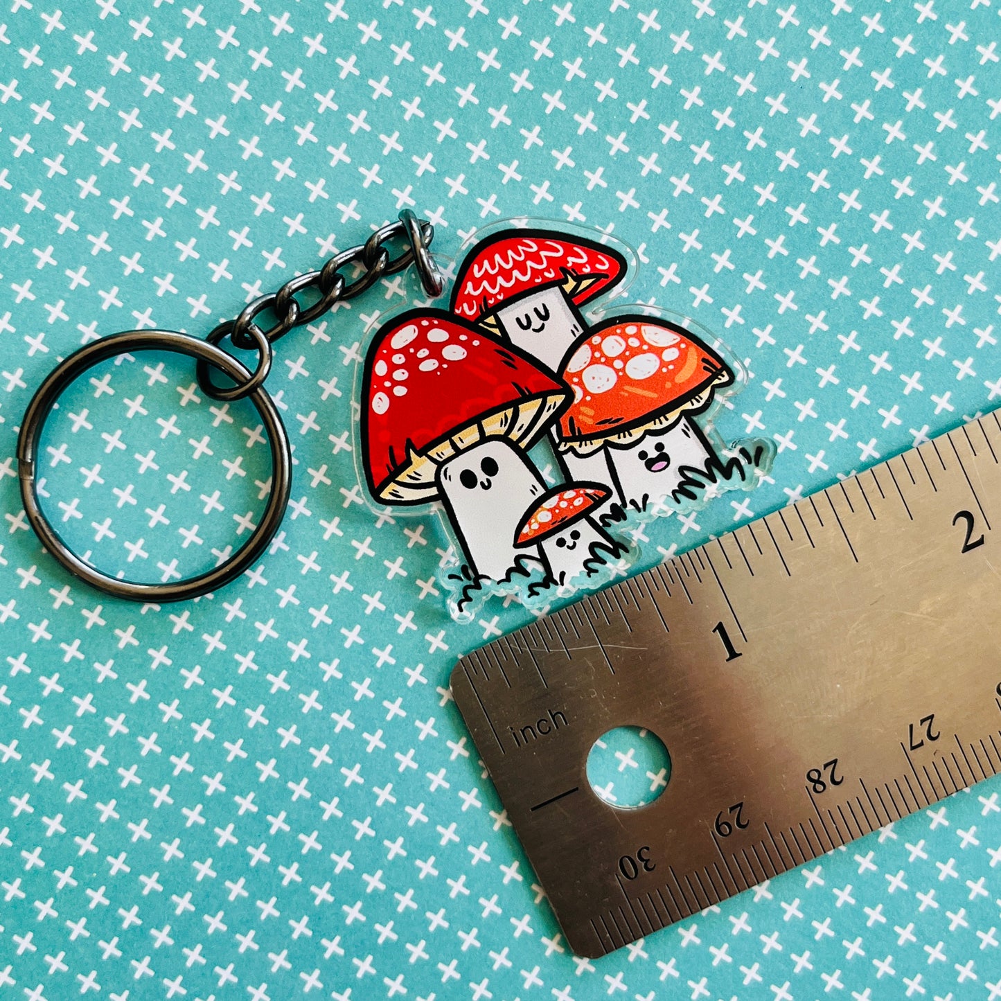 Happy Toadstools Keychain