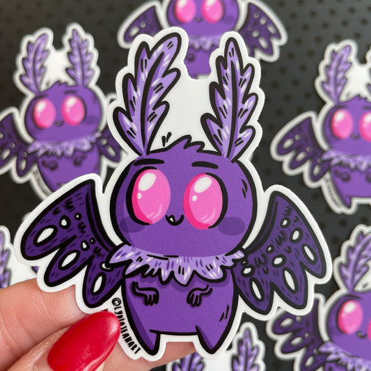 Purple Mothman Vinyl Sticker