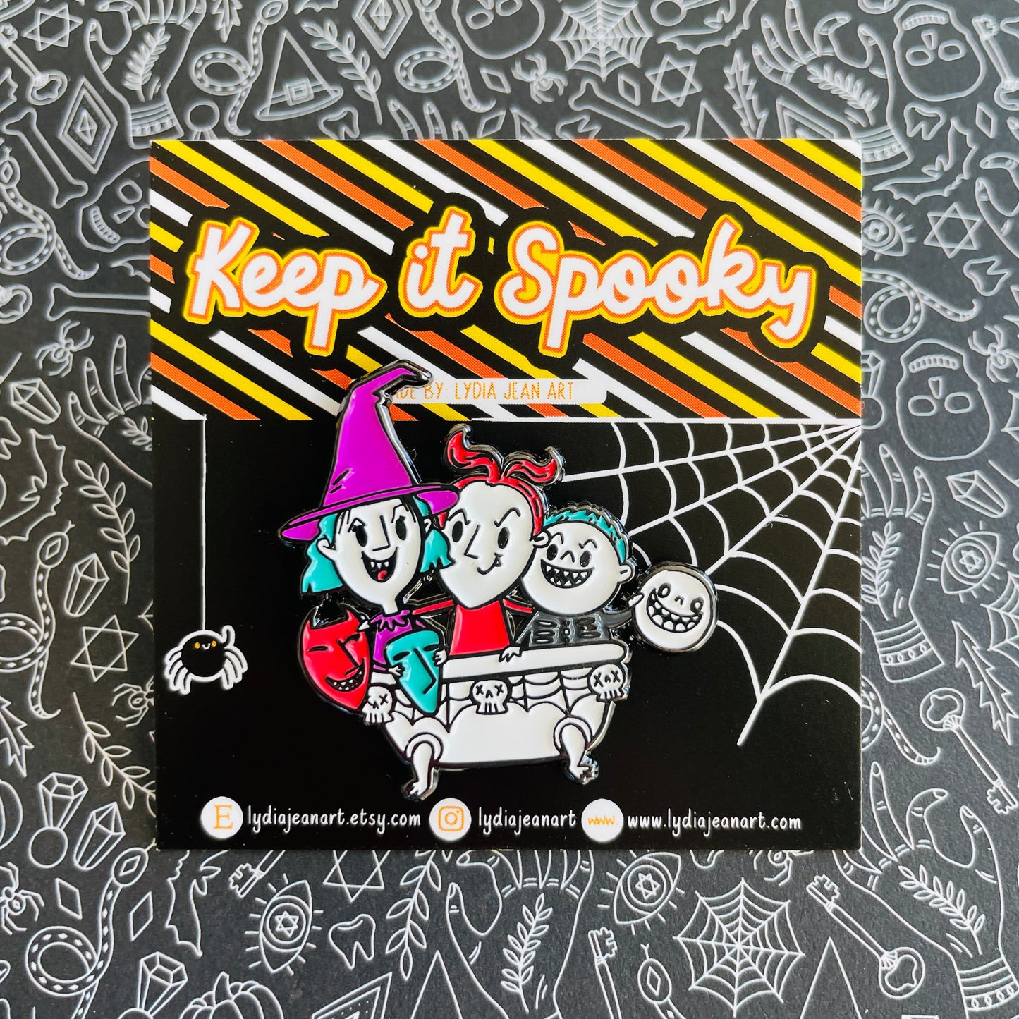 The Trick or Treaters Enamel Pin