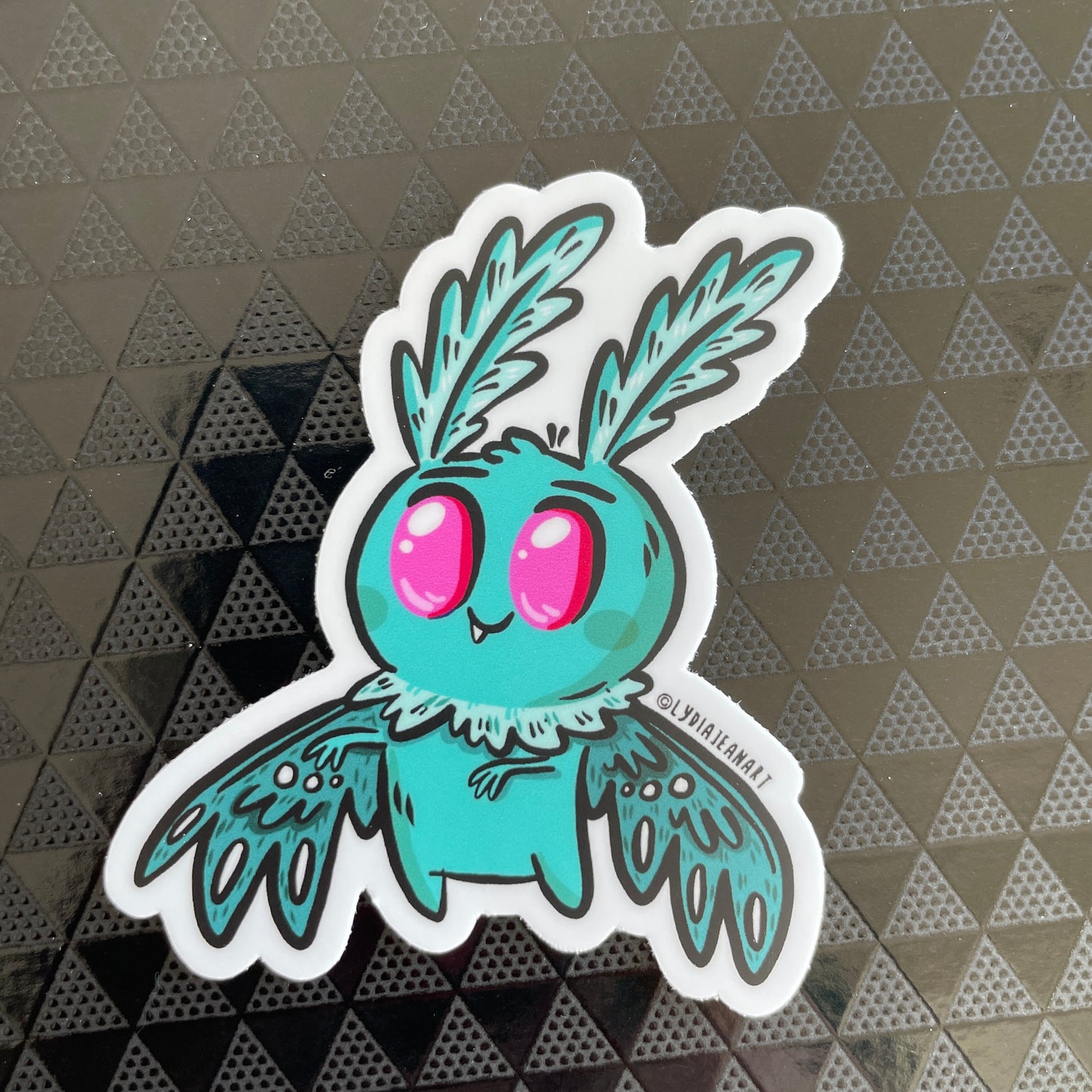 Blue Mothman Vinyl Sticker