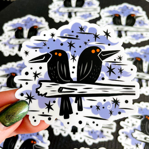 Duo of Crows Vinyl Sticker