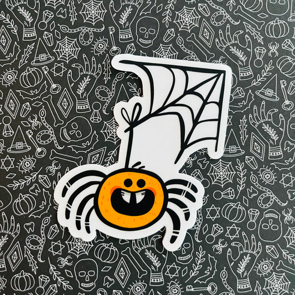 Transparent/Clear Spider Vinyl Sticker