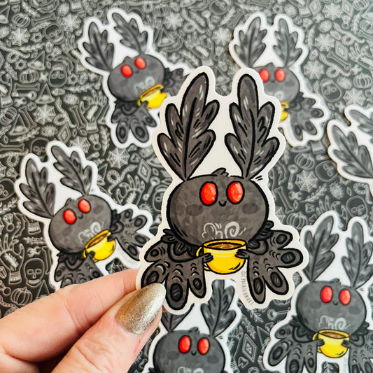 Mothman Coffee Vinyl Sticker