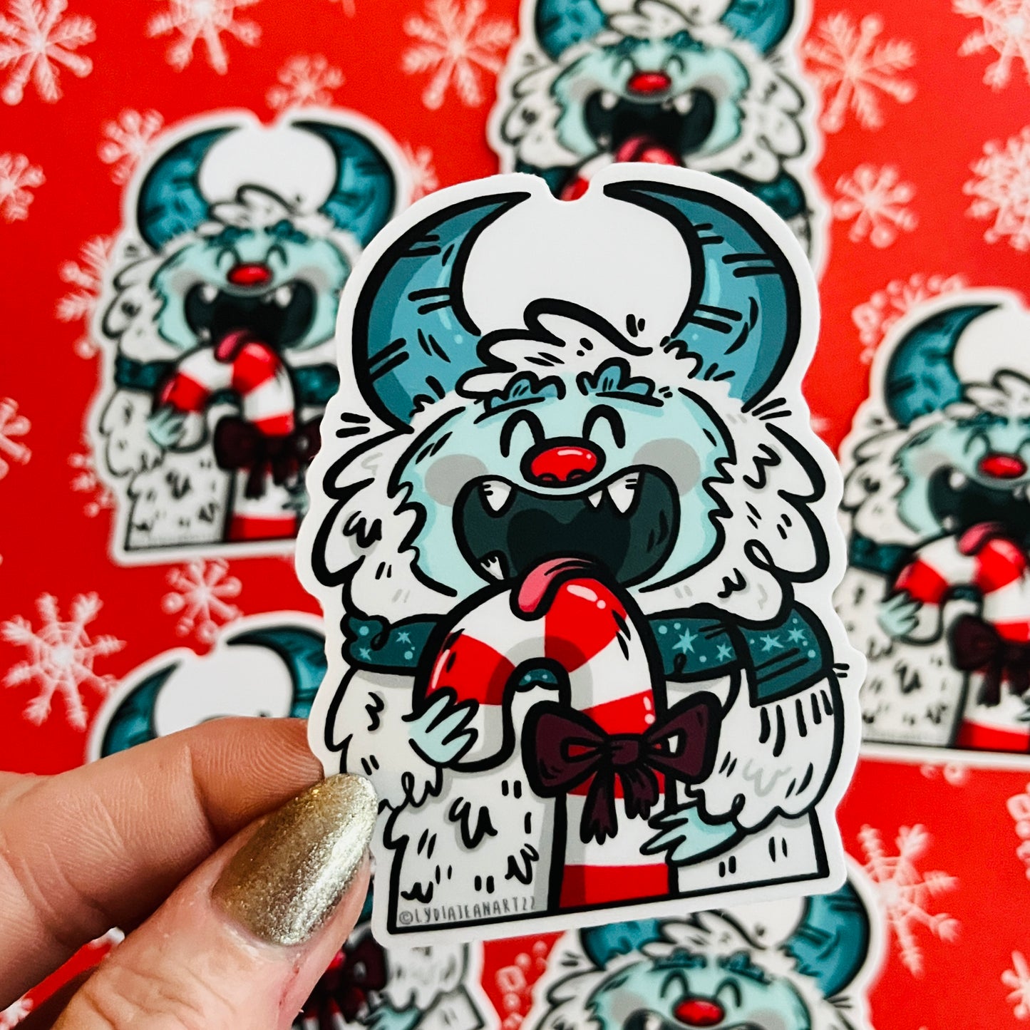 Holiday Yetis Vinyl Sticker Singles or Set