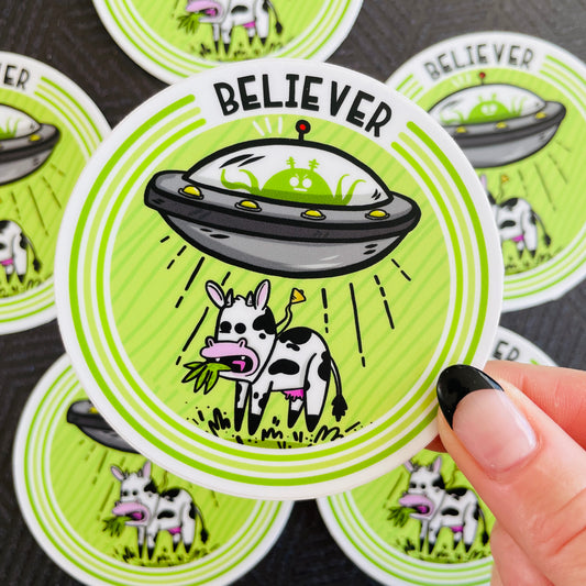 "UFO BELIEVER" Vinyl Sticker