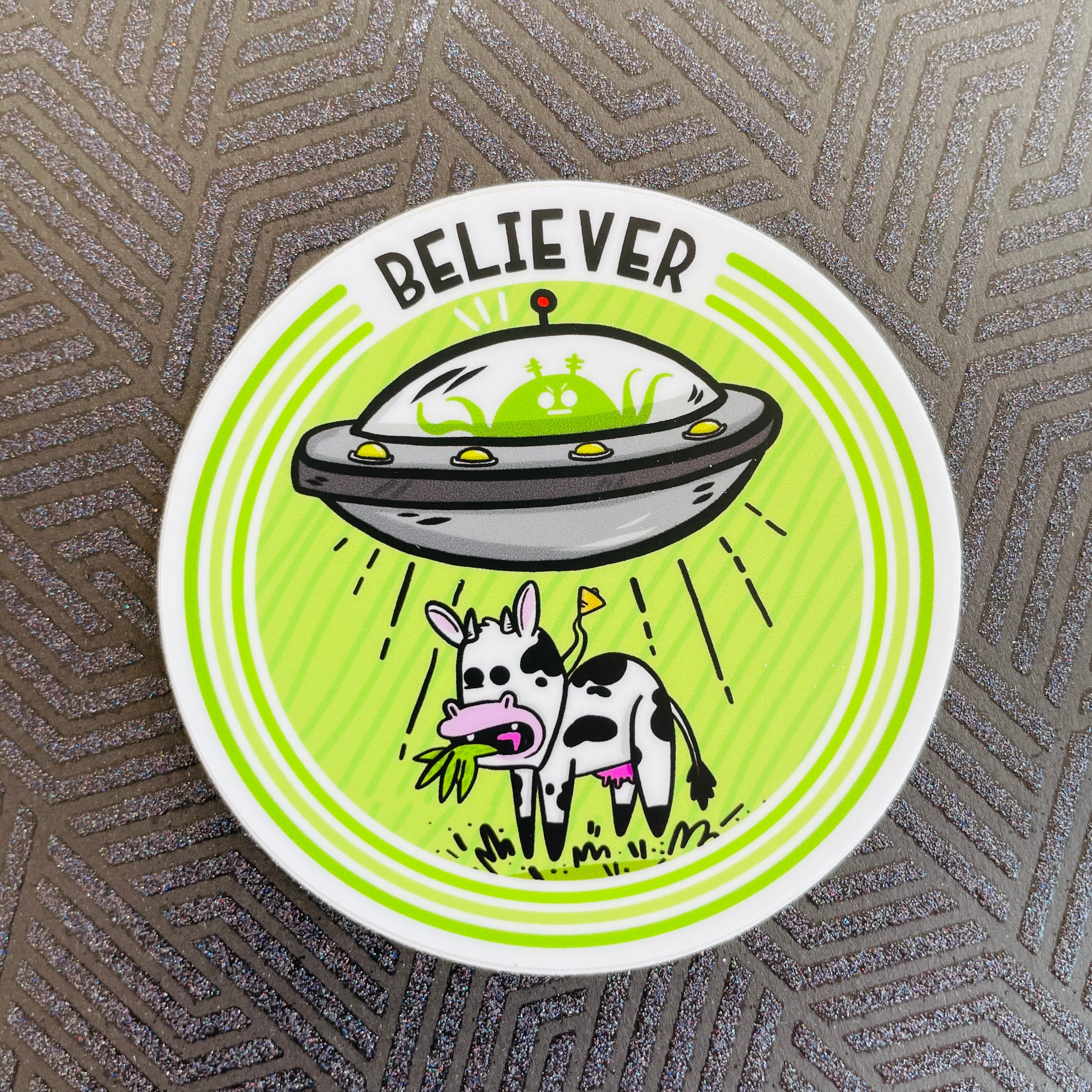 "UFO BELIEVER" Vinyl Sticker