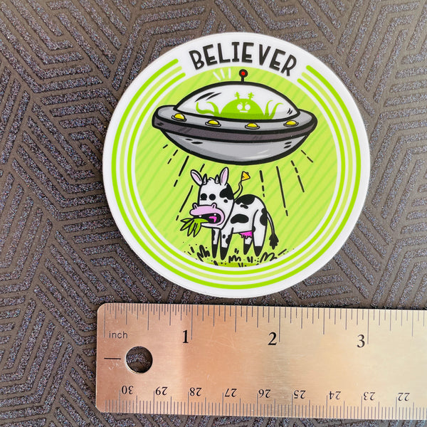 "UFO BELIEVER" Vinyl Sticker