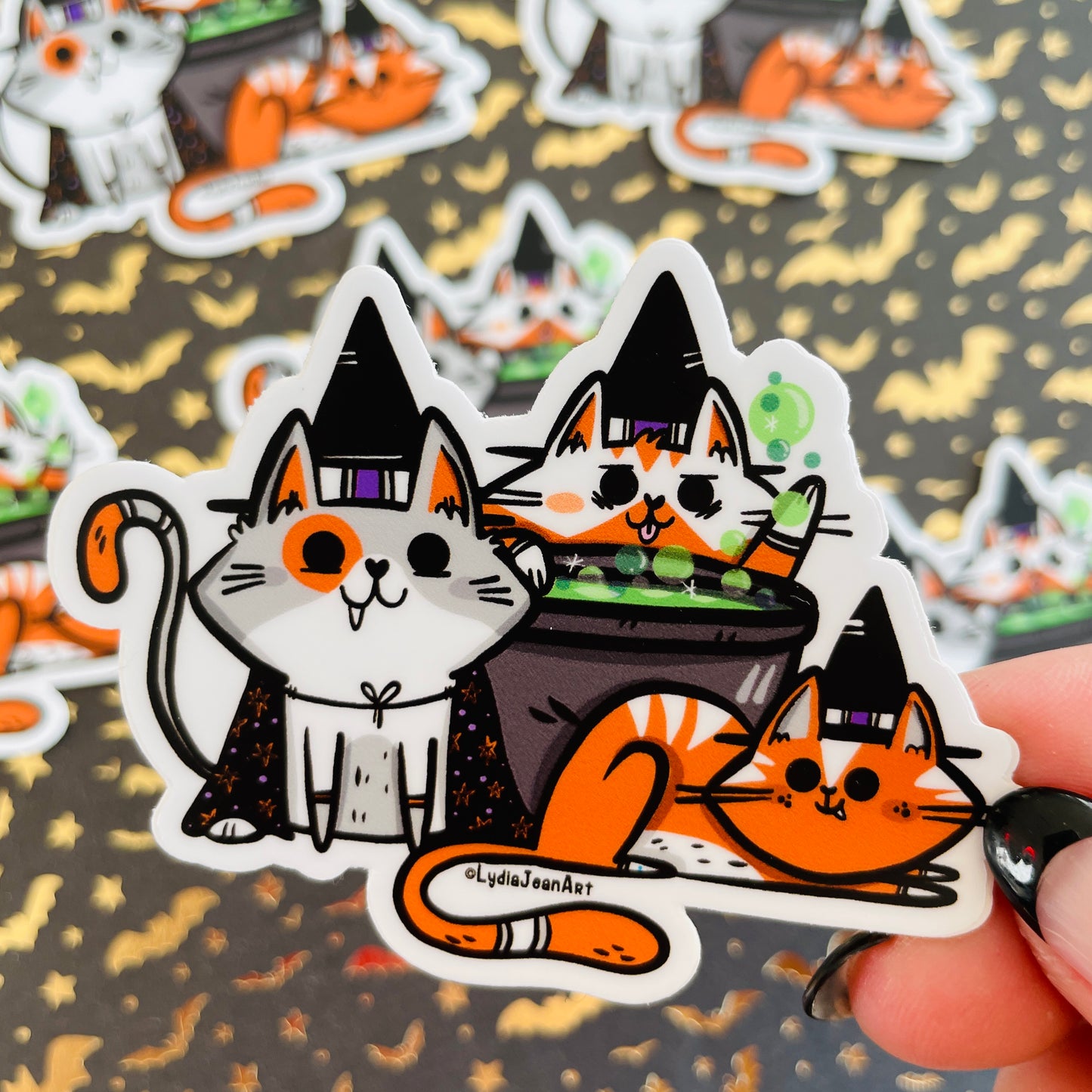 "Witchy Kittens" Vinyl Sticker