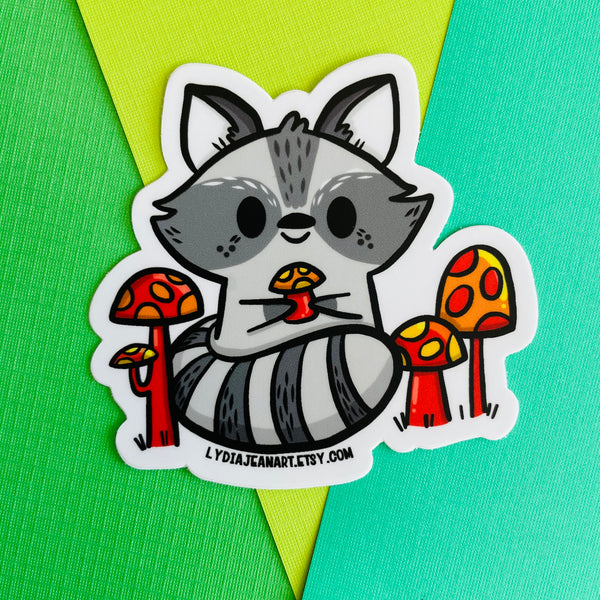 Little Raccoon Vinyl Sticker