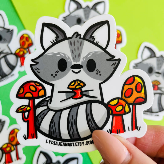 Little Raccoon Vinyl Sticker