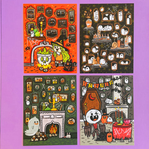 Spooky Portraits Postcard Set