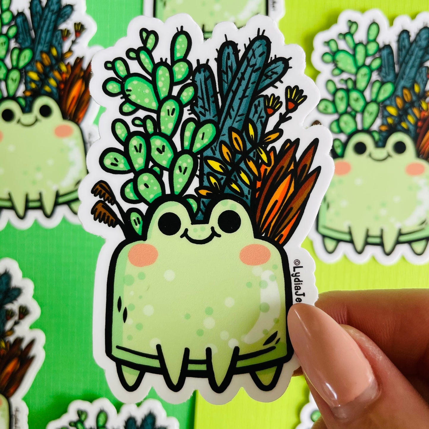 Toad Planter Vinyl Sticker