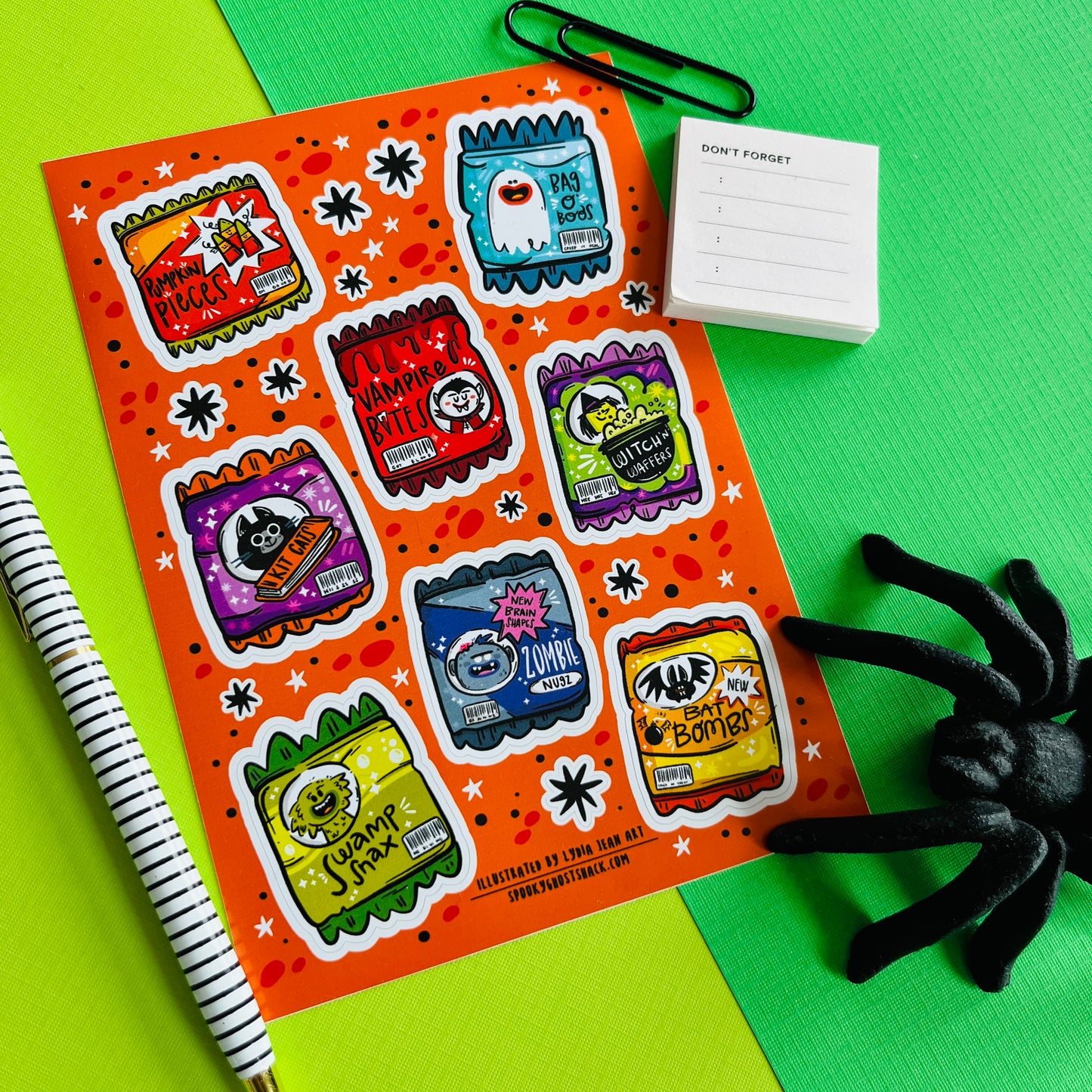 Spooky Snacks Sticker Sheet