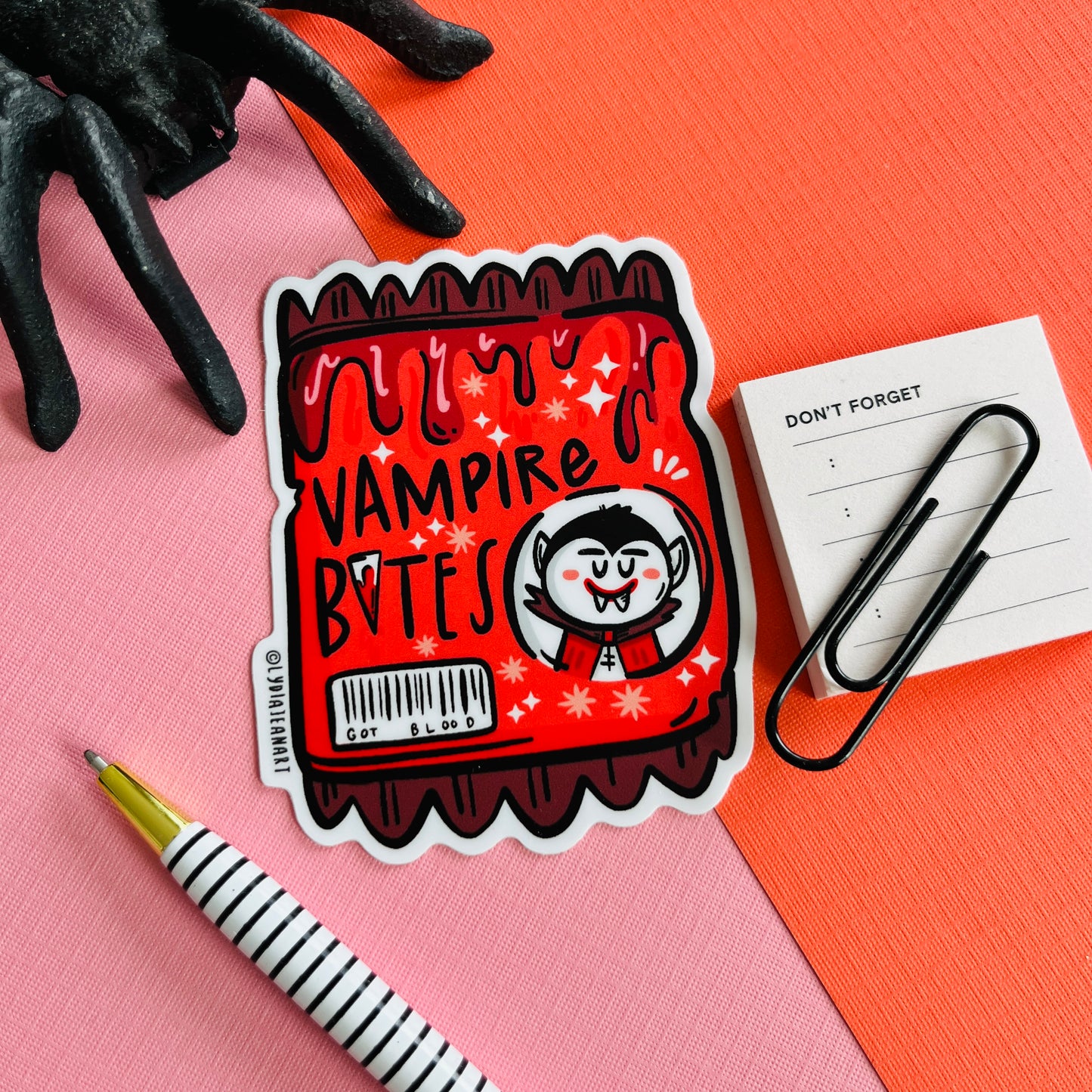 Vampire Bites Spooky Snack Vinyl Sticker