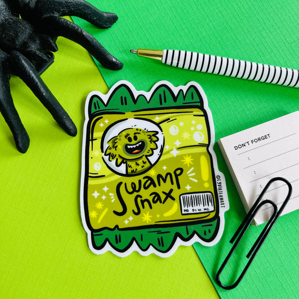 Swamp Snax Spooky Snack Vinyl Sticker
