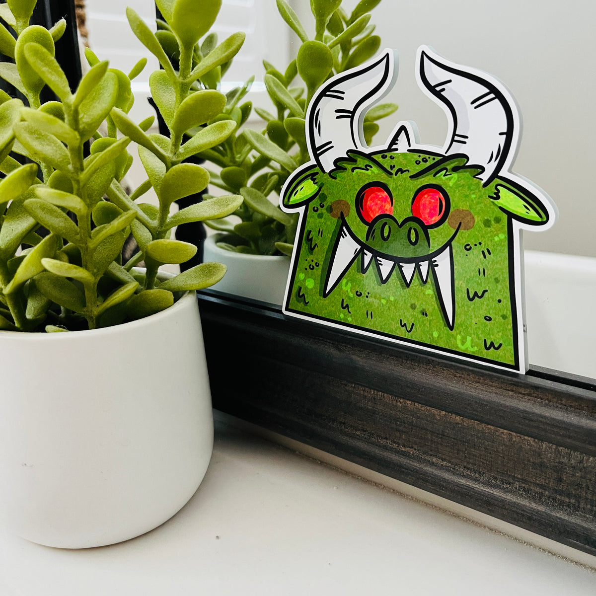 Creepy Cute Hodag Cryptid Window / Mirror Cling – Little Ghost Shack