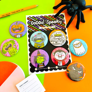 Spooky Pals Buttons / Magnets