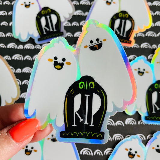 Ghosties Holographic Vinyl Sticker