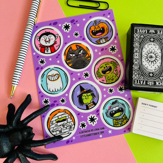 Spooky Pals Sticker Sheet