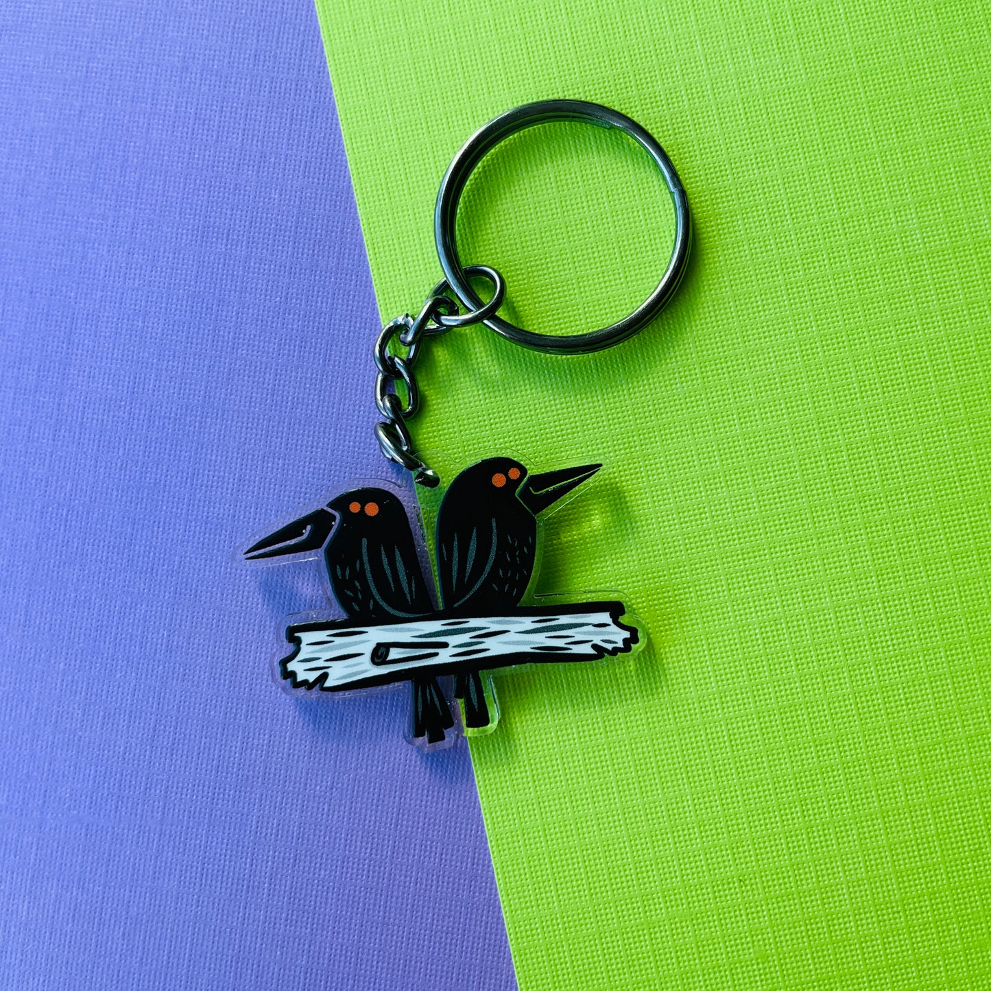 Duo of Crow Keychain