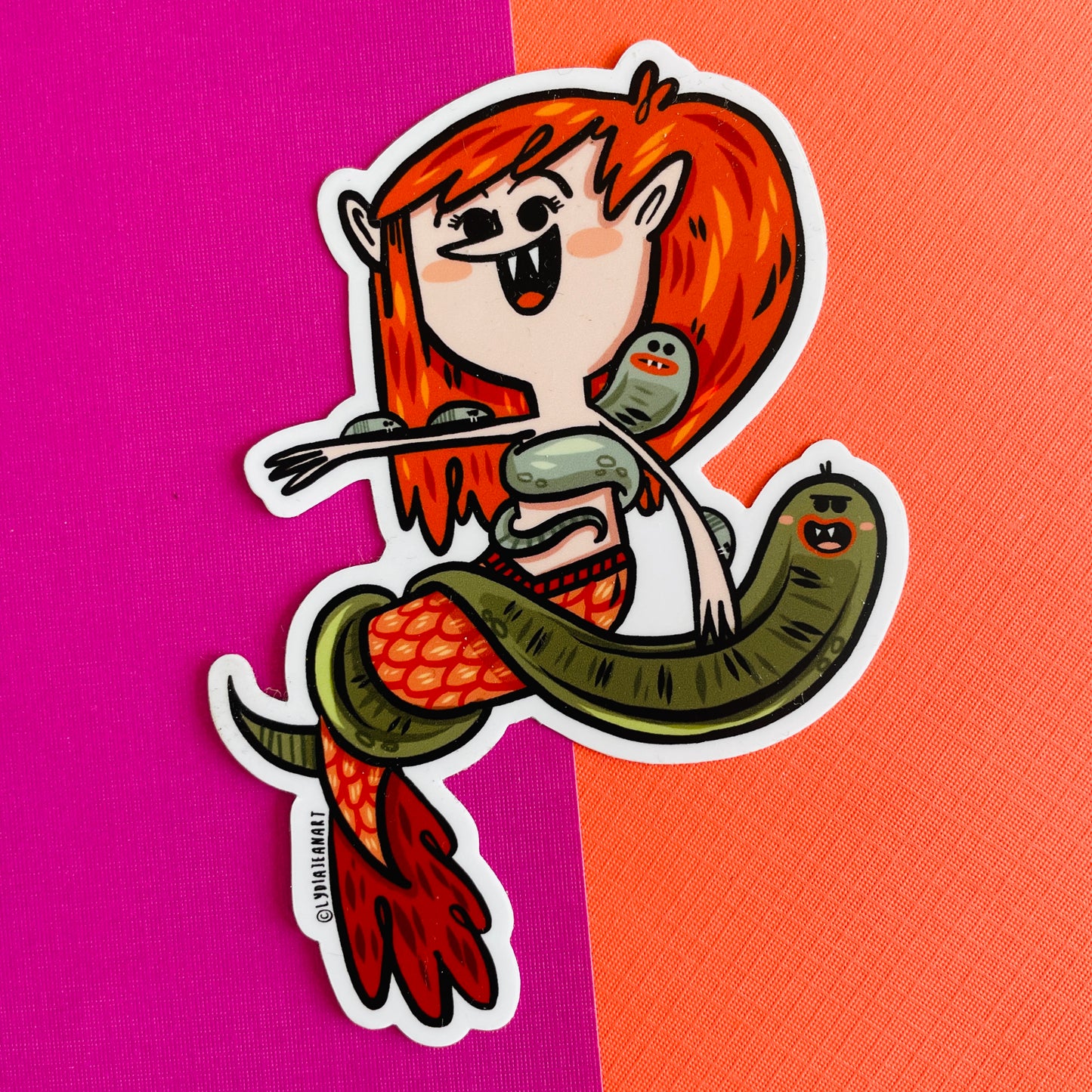 Vampire Leech Mermaid Vinyl Sticker