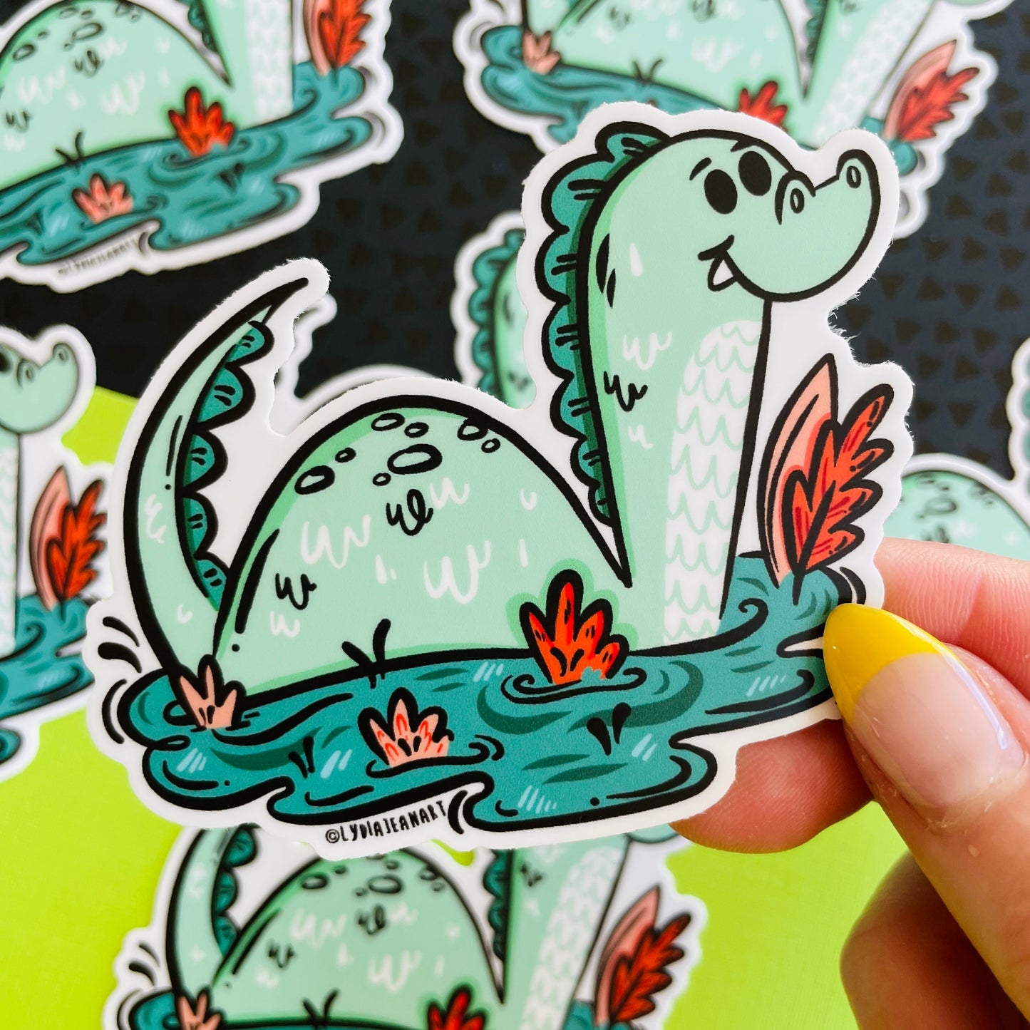 Nessie the Lochness Monster Vinyl Sticker