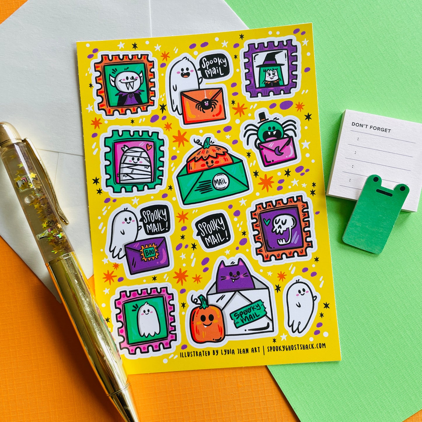 Spooky Stamps Sticker Sheet